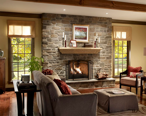 modern design fireplace