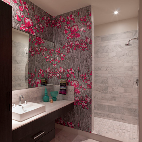best wallpaper design for bathroom