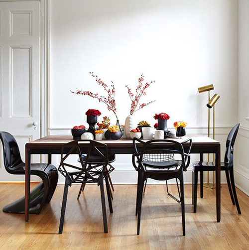 black chair for dining table