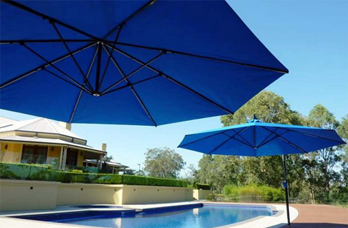 blue pool umbrella colors