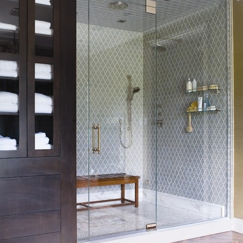 luxury shower bench design