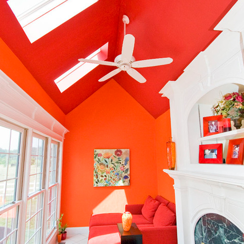 modern orange interior