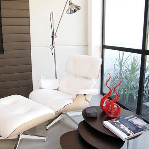 white lounge chair design