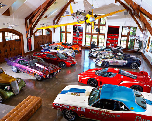 Interior garage for luxury car