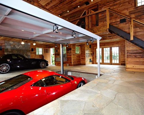 Modern design car garage