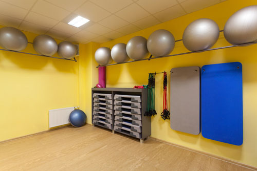Gym interior with minimalist concept