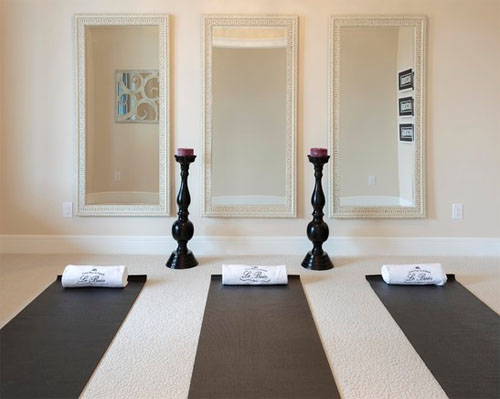 Interior design for yoga room