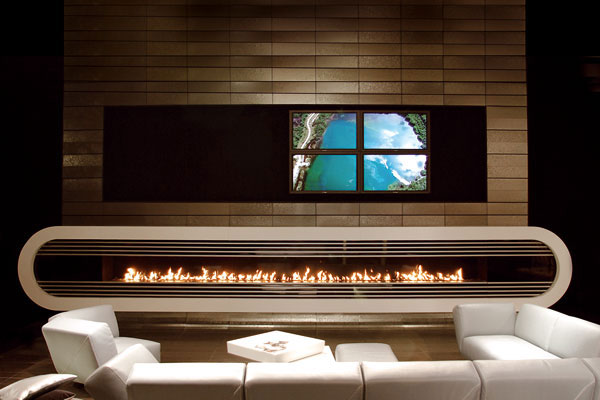 Simply Rounded Modern Fireplaces Ideas