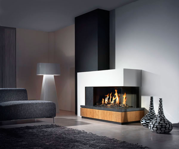 Black and White Modern Fireplaces Ideas