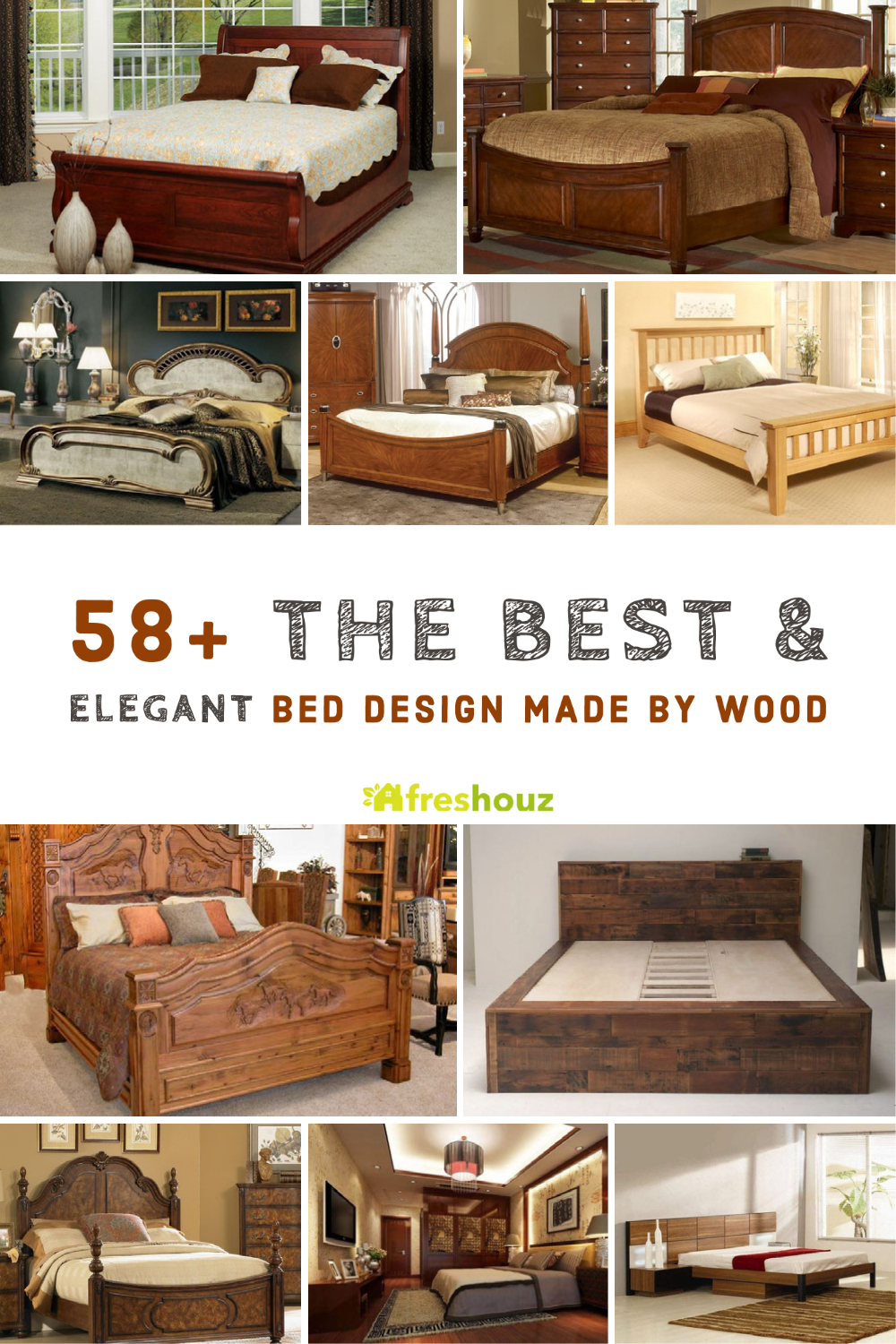 58+ The Best & Elegant Bed Design Made By Wood