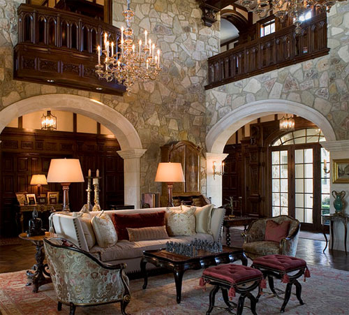 Interior with stone design