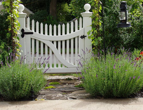 Home garden with gate