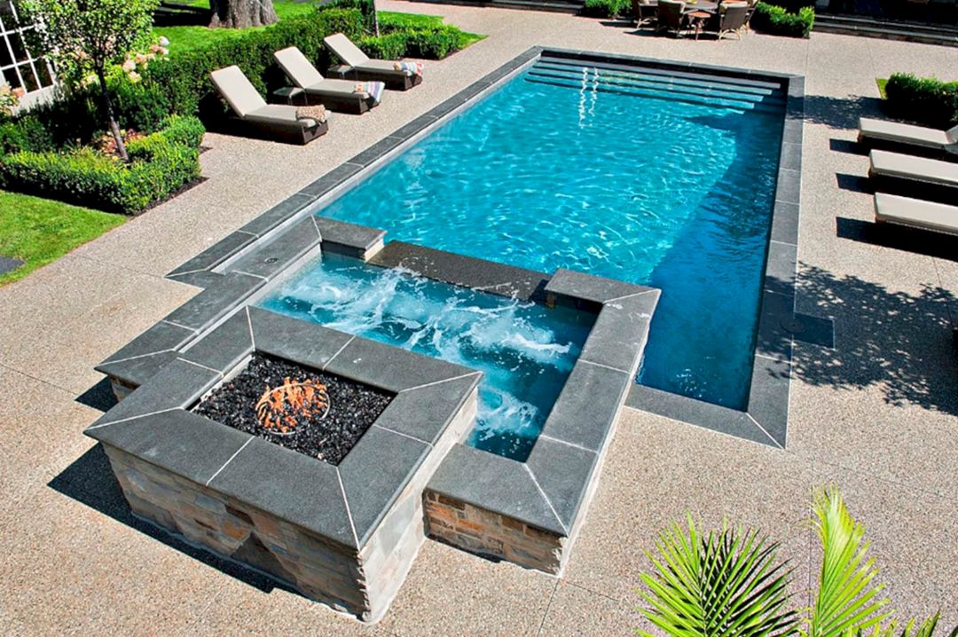 Backyard Pool With Spa for Backyard