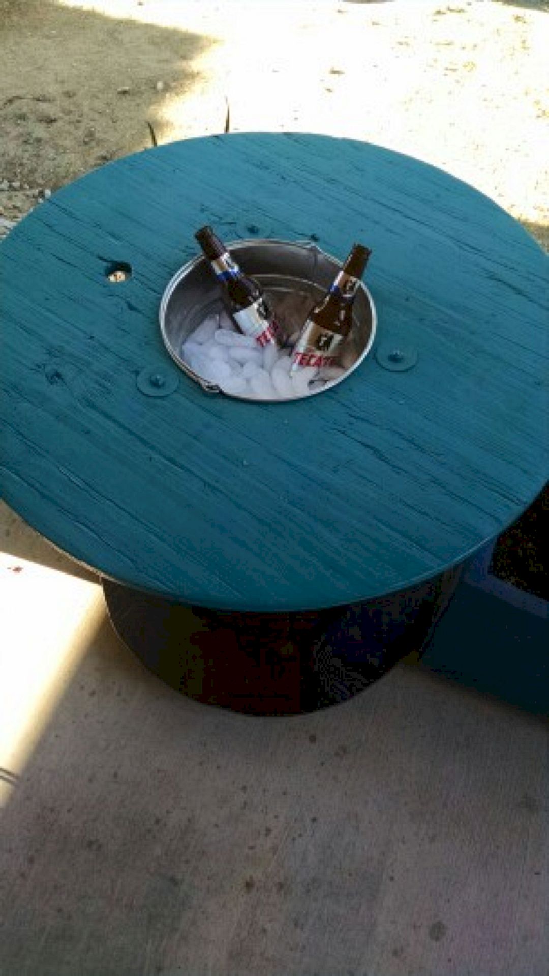 Recycled Wooden Spool As Coffee Table