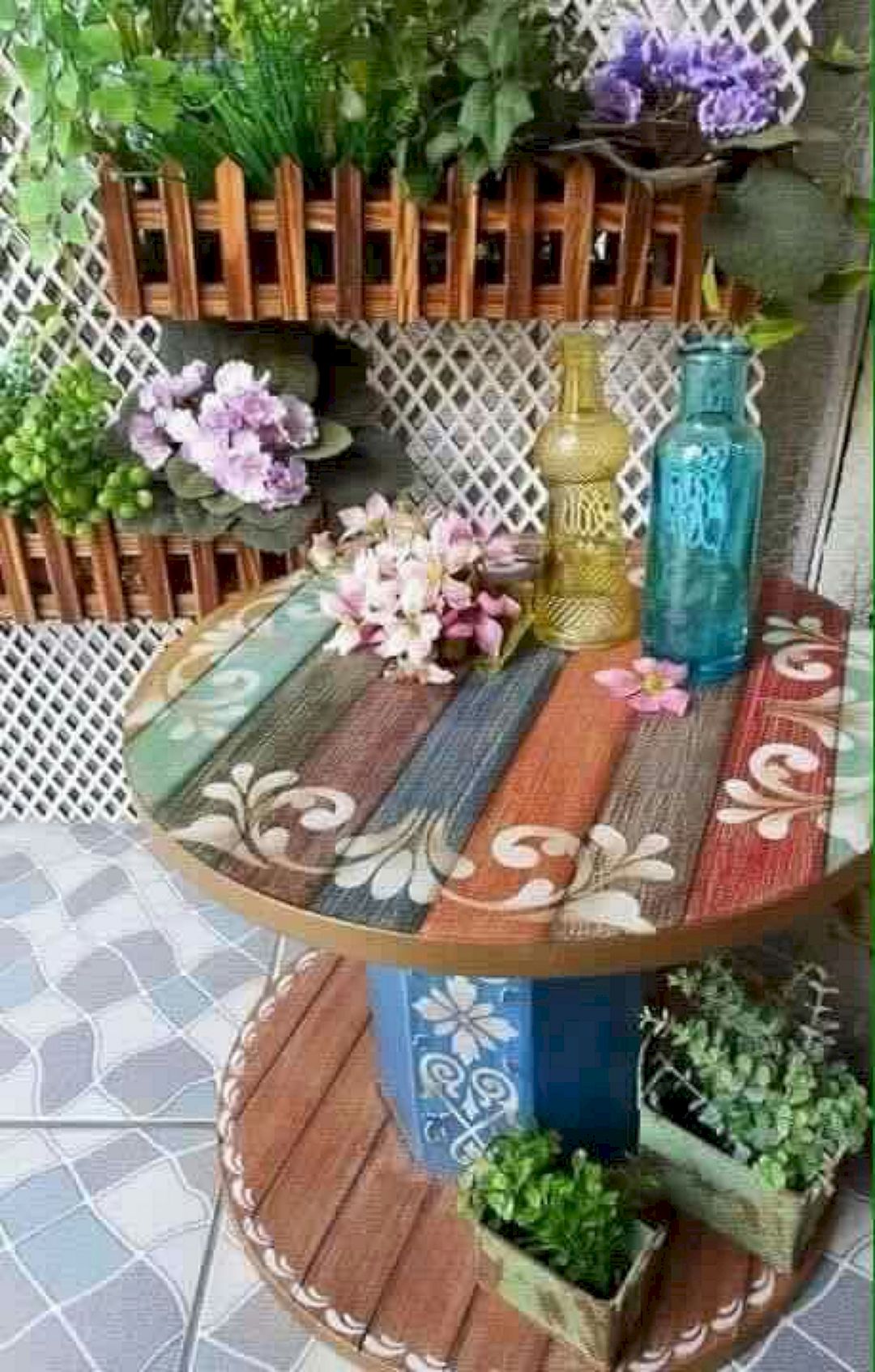 Marvelous Diy Recycled Wooden Spool Garden Table