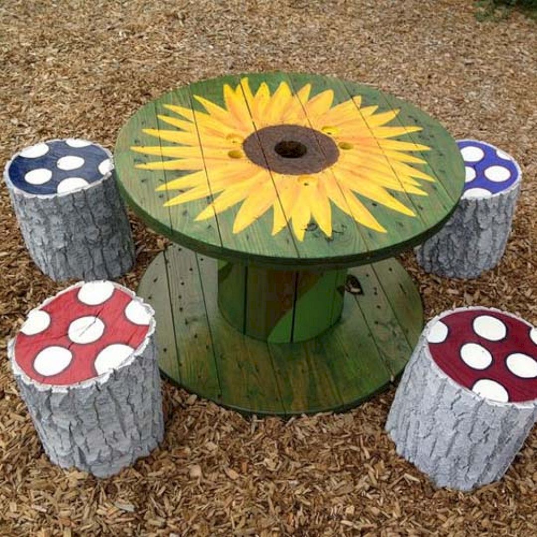 Marvelous Diy Recycled Wooden Spool Furniture Ideas For Your Home No 65