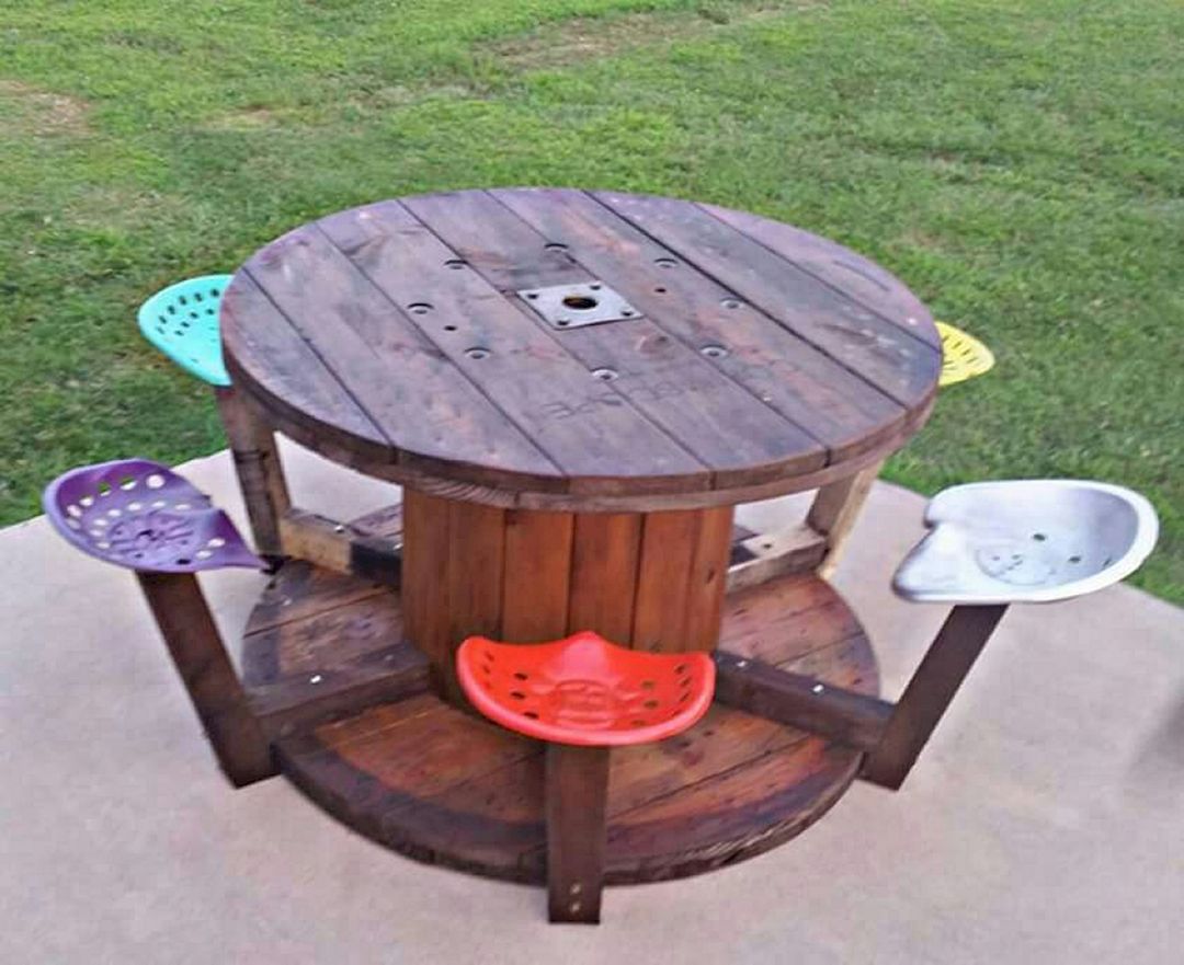 Marvelous Diy Recycled Wooden Spool Furniture Ideas For Your Home No 78