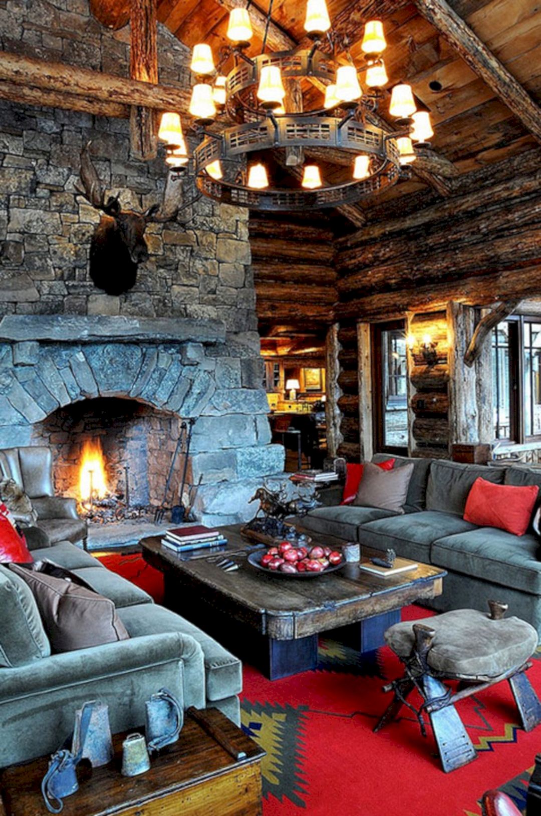Superb Cozy And Rustic Cabin Style Living Rooms Ideas No ...