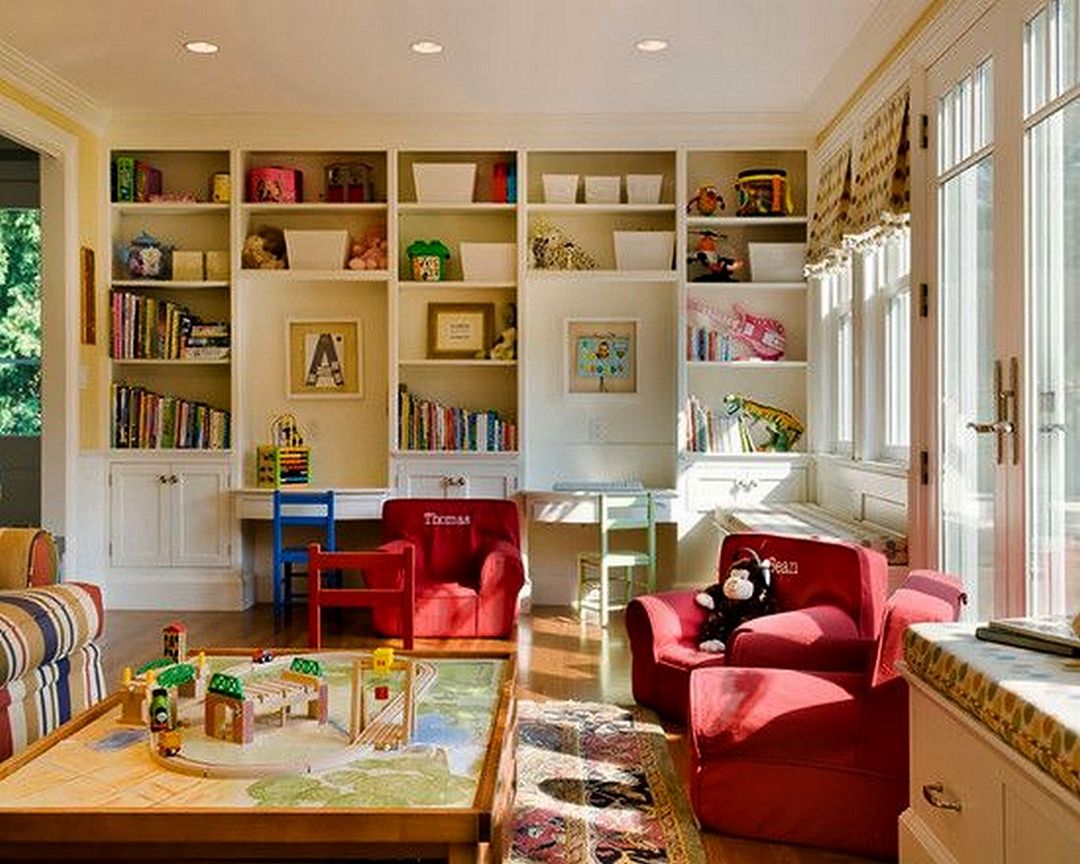 Fun and Functional Family Playroom | Living room playroom ...