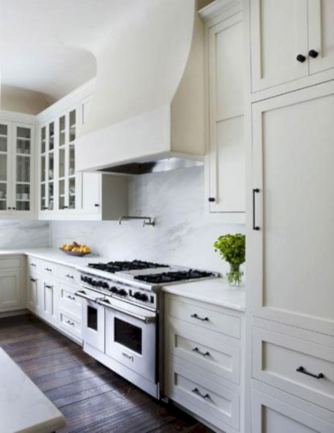 IKEA Kitchen Cabinets With White Marble Countertop (IKEA Kitchen Cabinets With White Marble ...