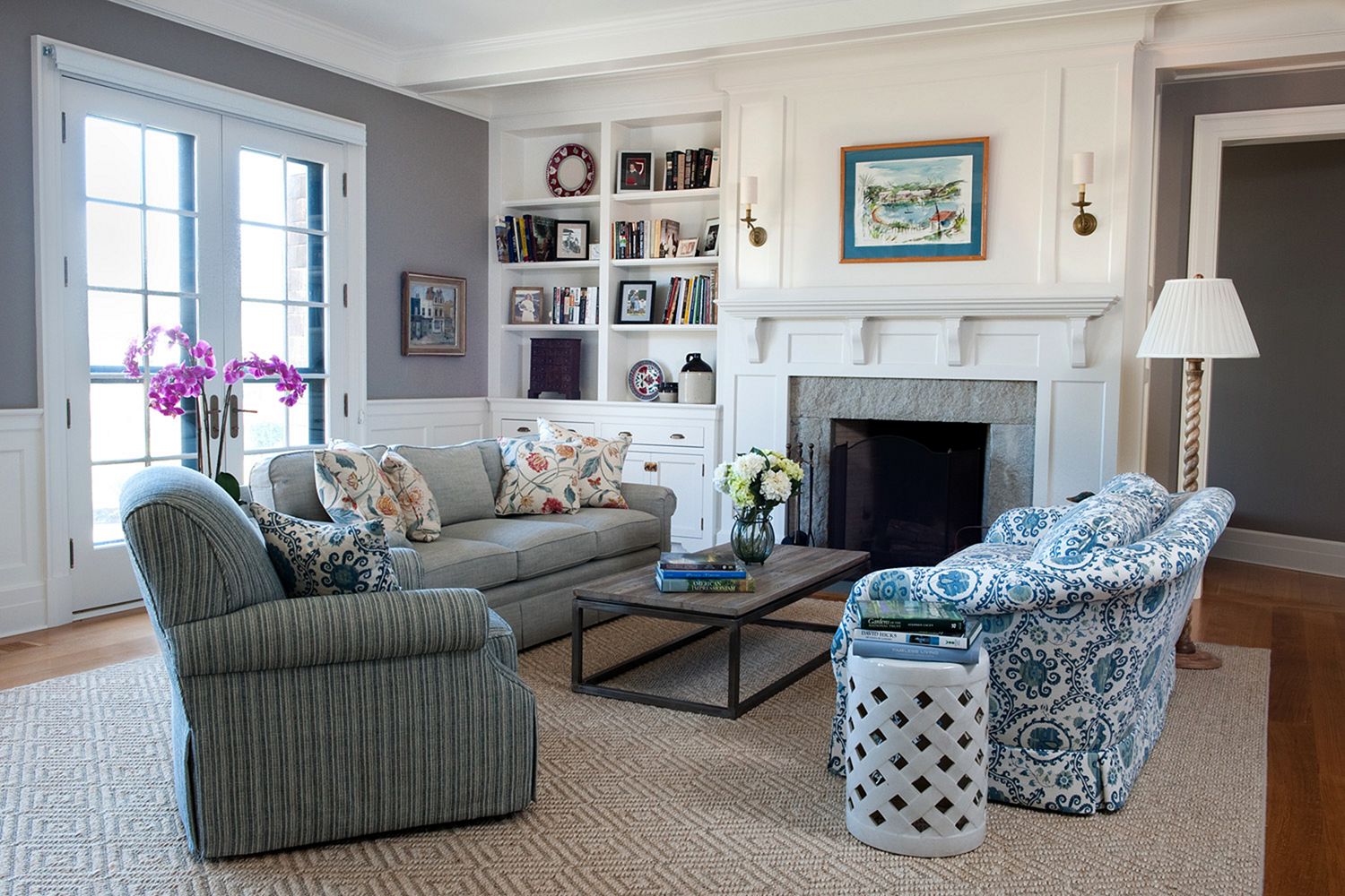  New  England Style  Living Room  New  England Style  Living 