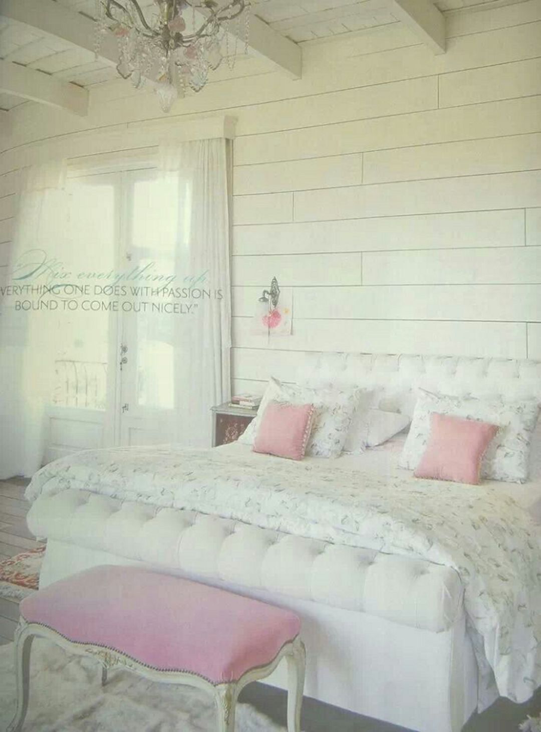 Pastel Pink & White Bedroom 10