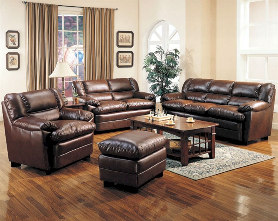 Brown Leather Living Room Sofa Sets (Brown Leather Living
