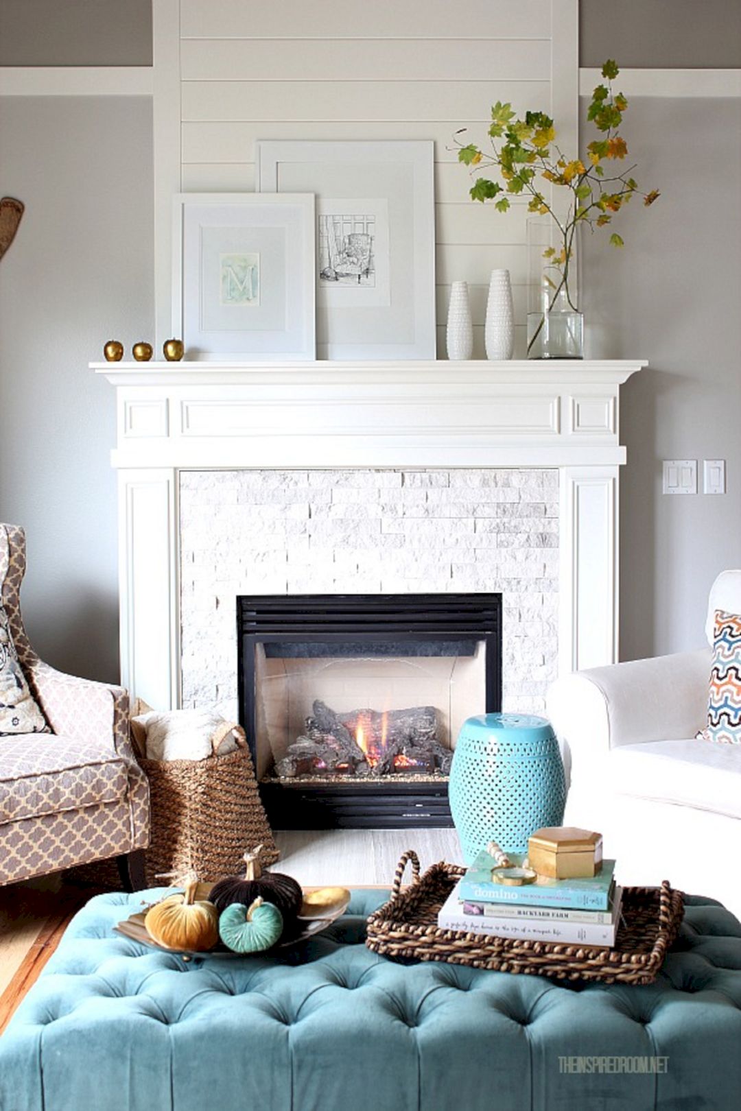 White Wood Fireplace  Surround Ideas  4 White Wood 