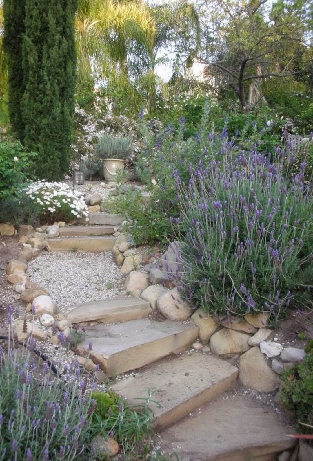 Affordable Beautiful Garden Path Mixing Gravel And Stone