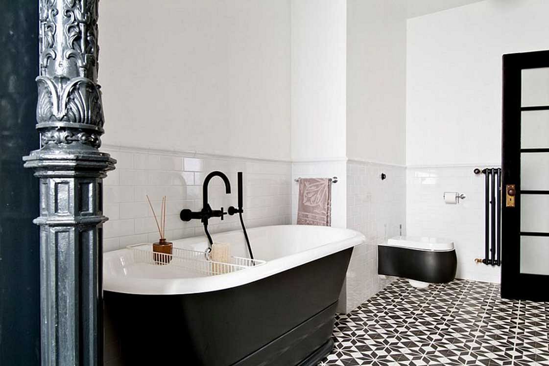  Black  And White  Bathroom  Tile  Designs  Black  And White  