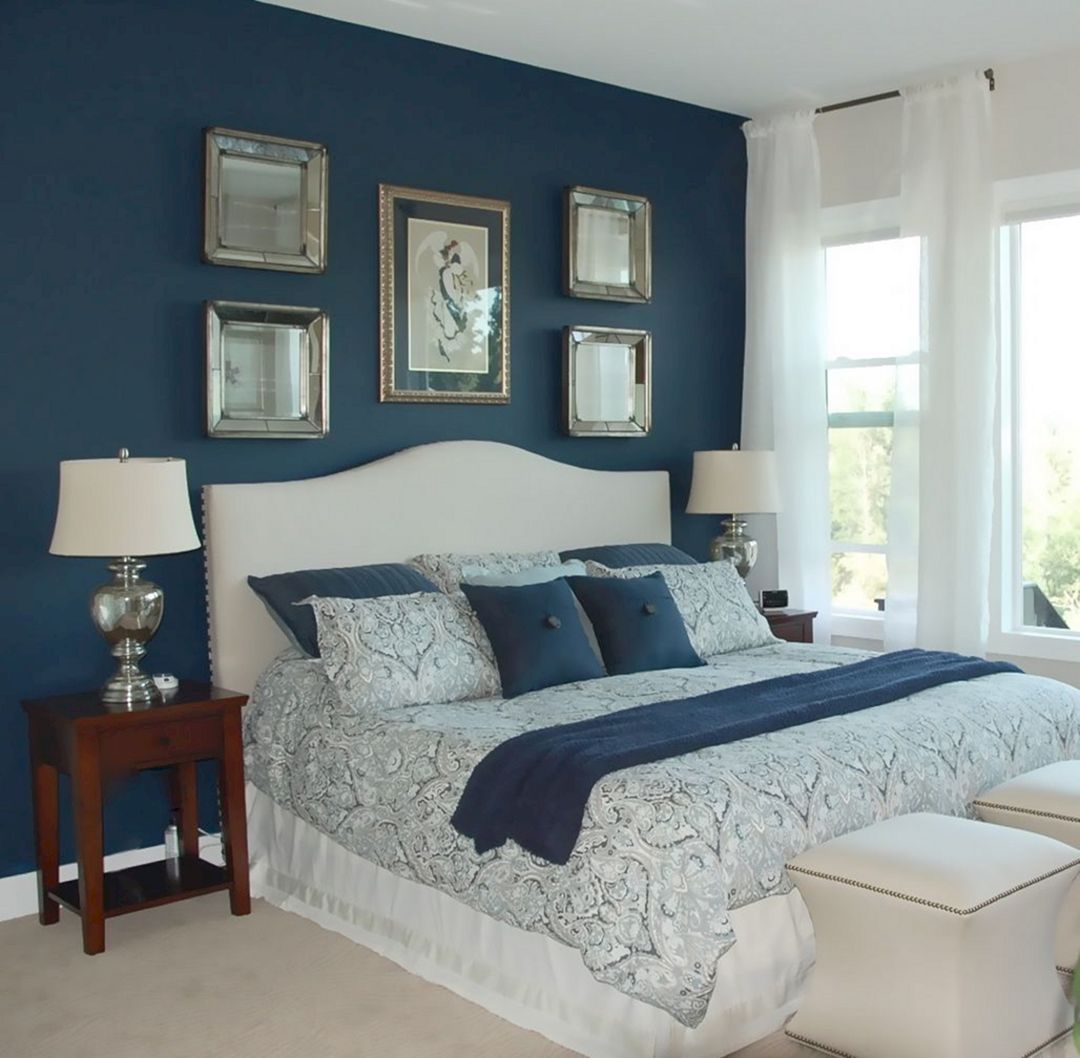 Creatice Blue And White Bedroom Decorating Ideas for Small Space