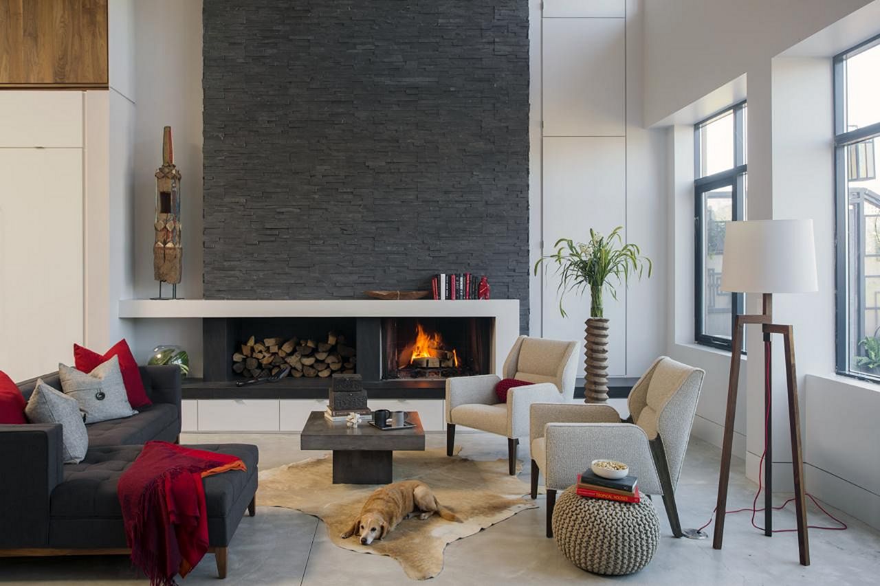 Modern Living Room Fireplace 1