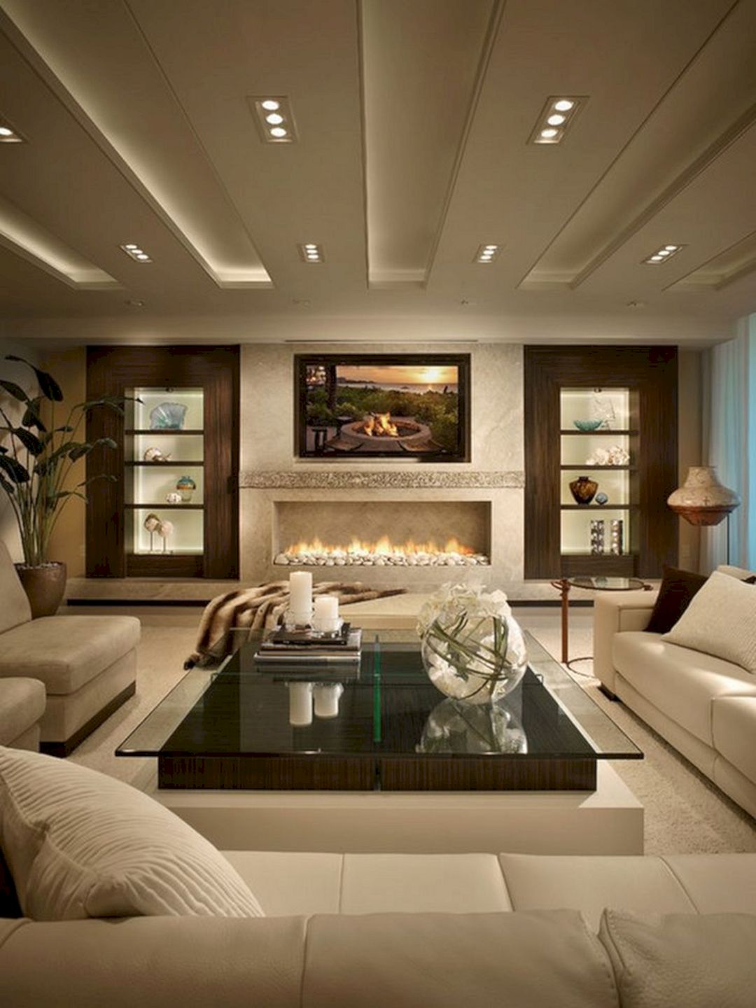 Modern Living Room Fireplace 14