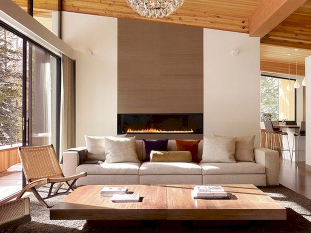 Modern Living Room Fireplace 22