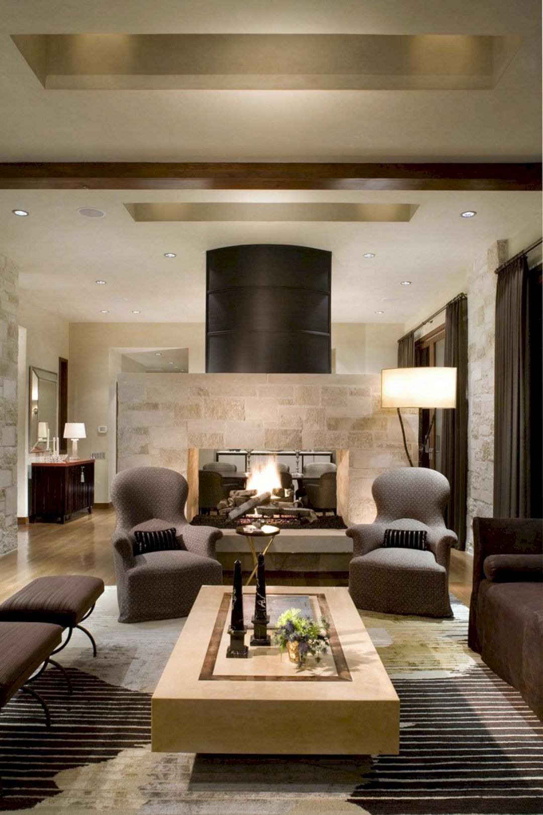 Modern Living Room Fireplace 29