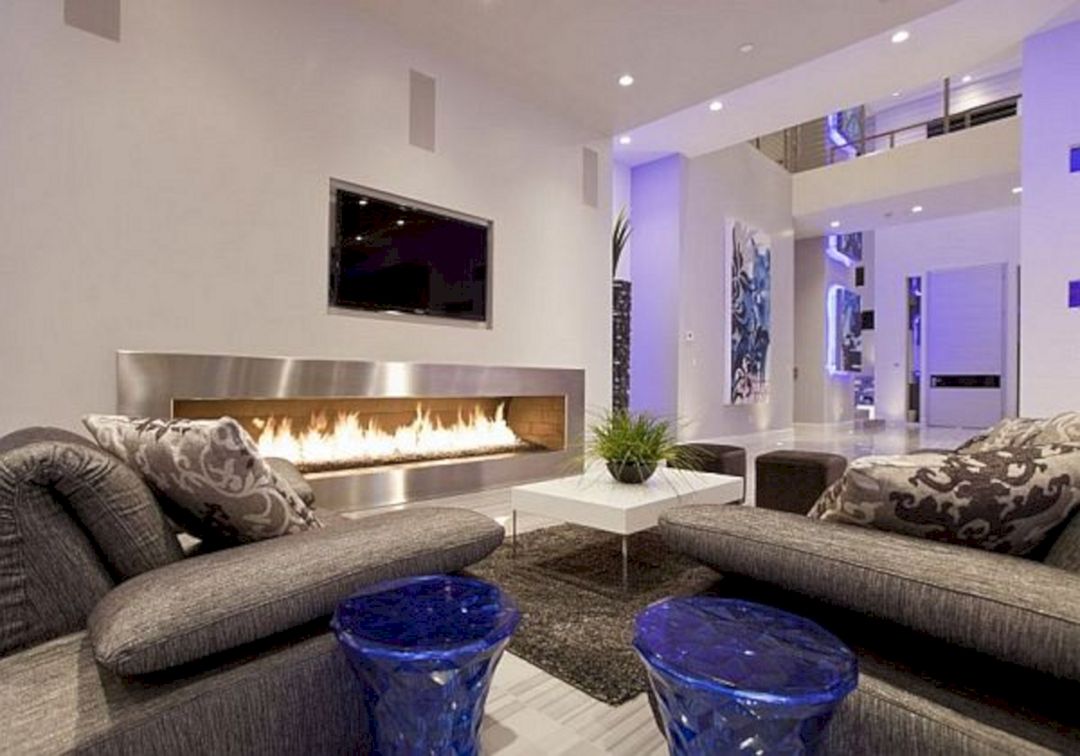 Modern Living Room Fireplace 9