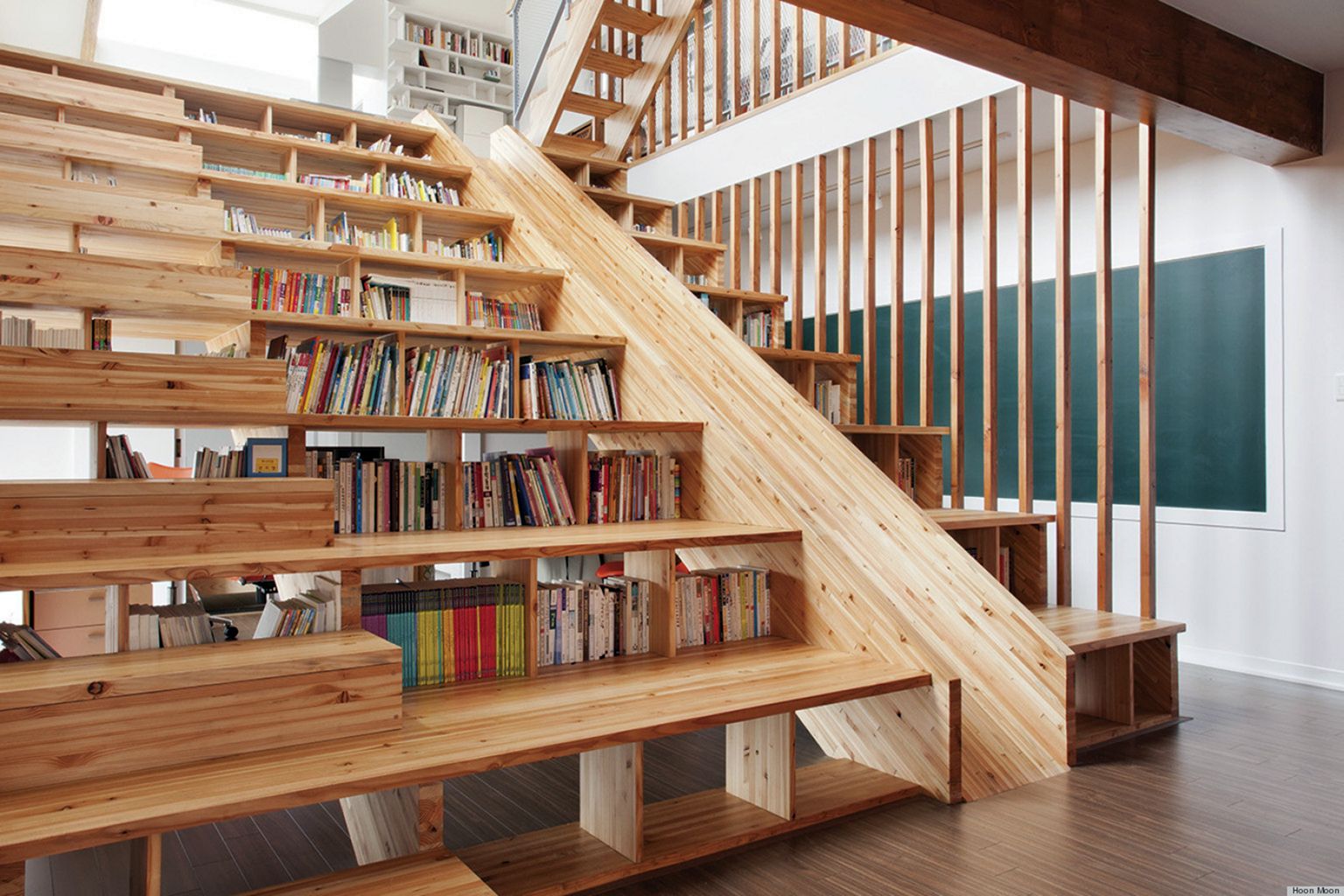 Bookcase In Stairs