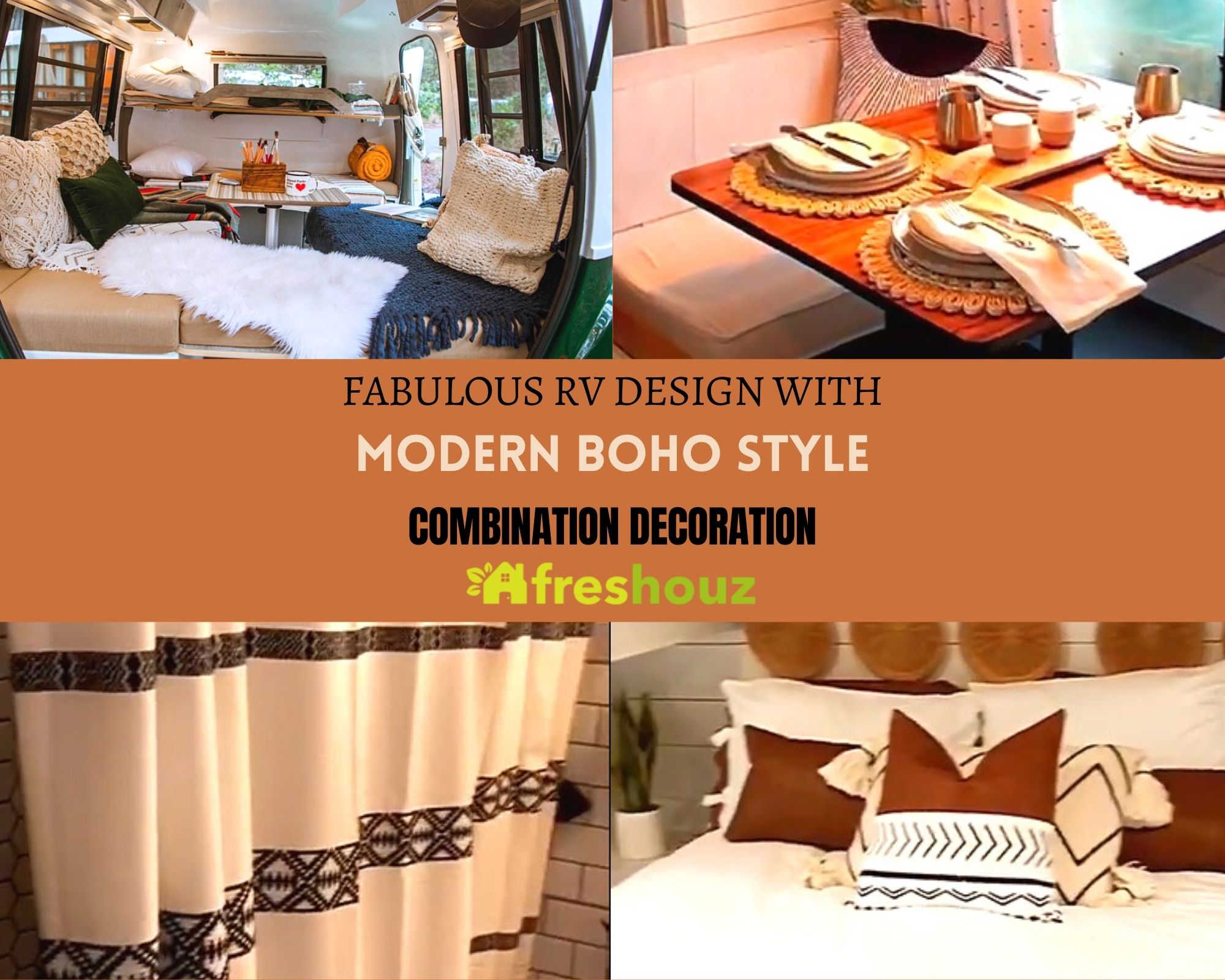Fabulous RV Design With Modern Boho Style Combination Decoration