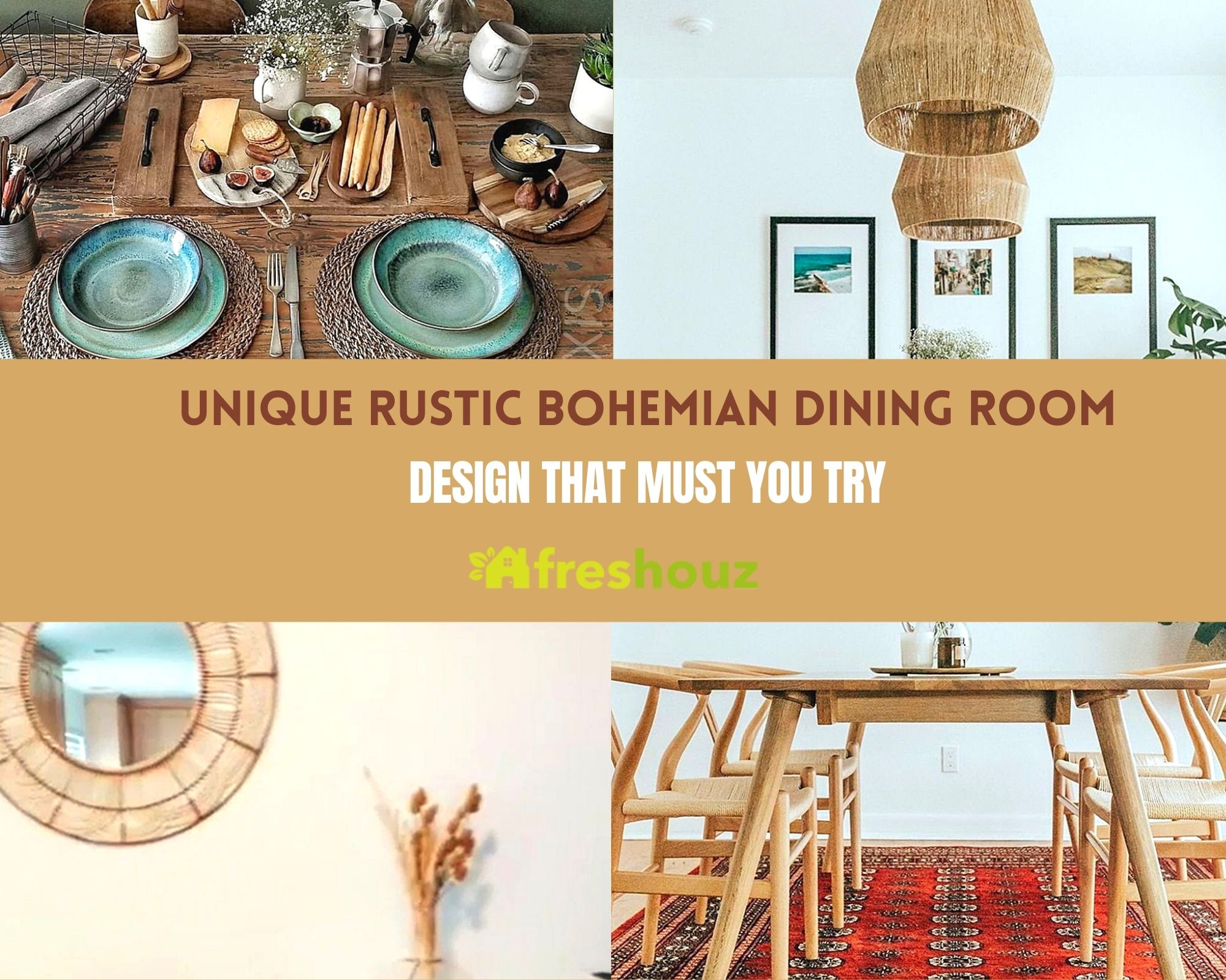 Unique Rustic Bohemian Dining Room Design That Must You Try