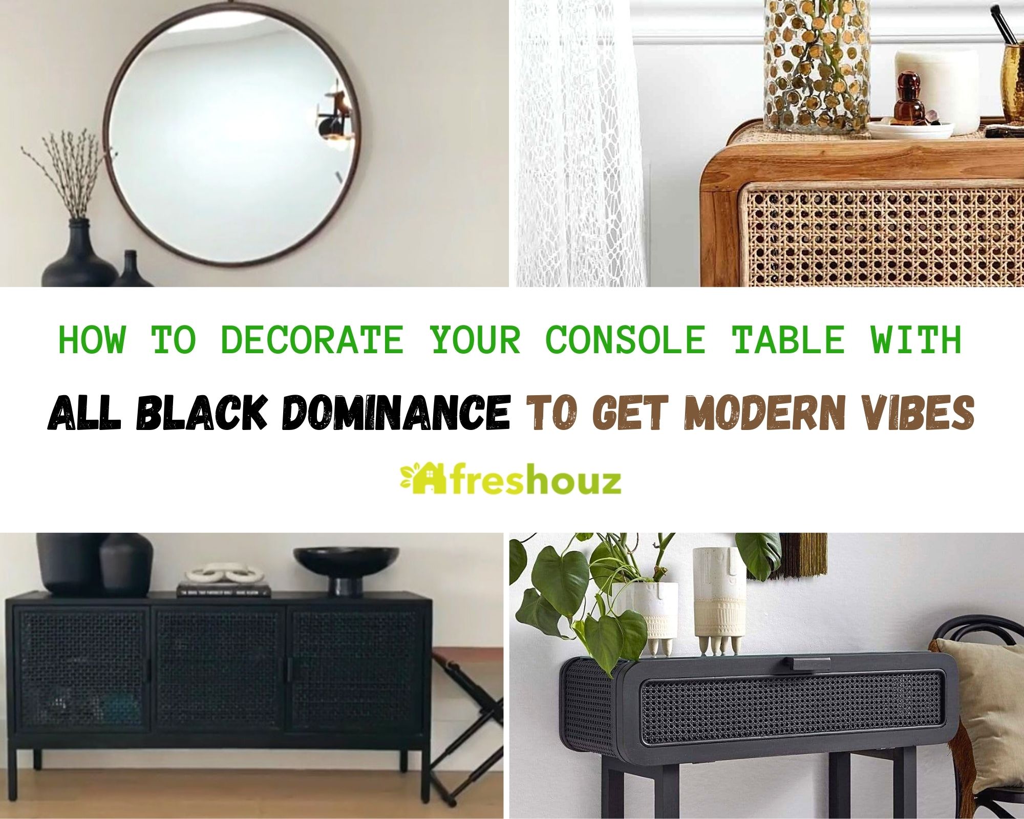 How To Decorate Your Console Table With Black Dominance To Get Modern Vibes