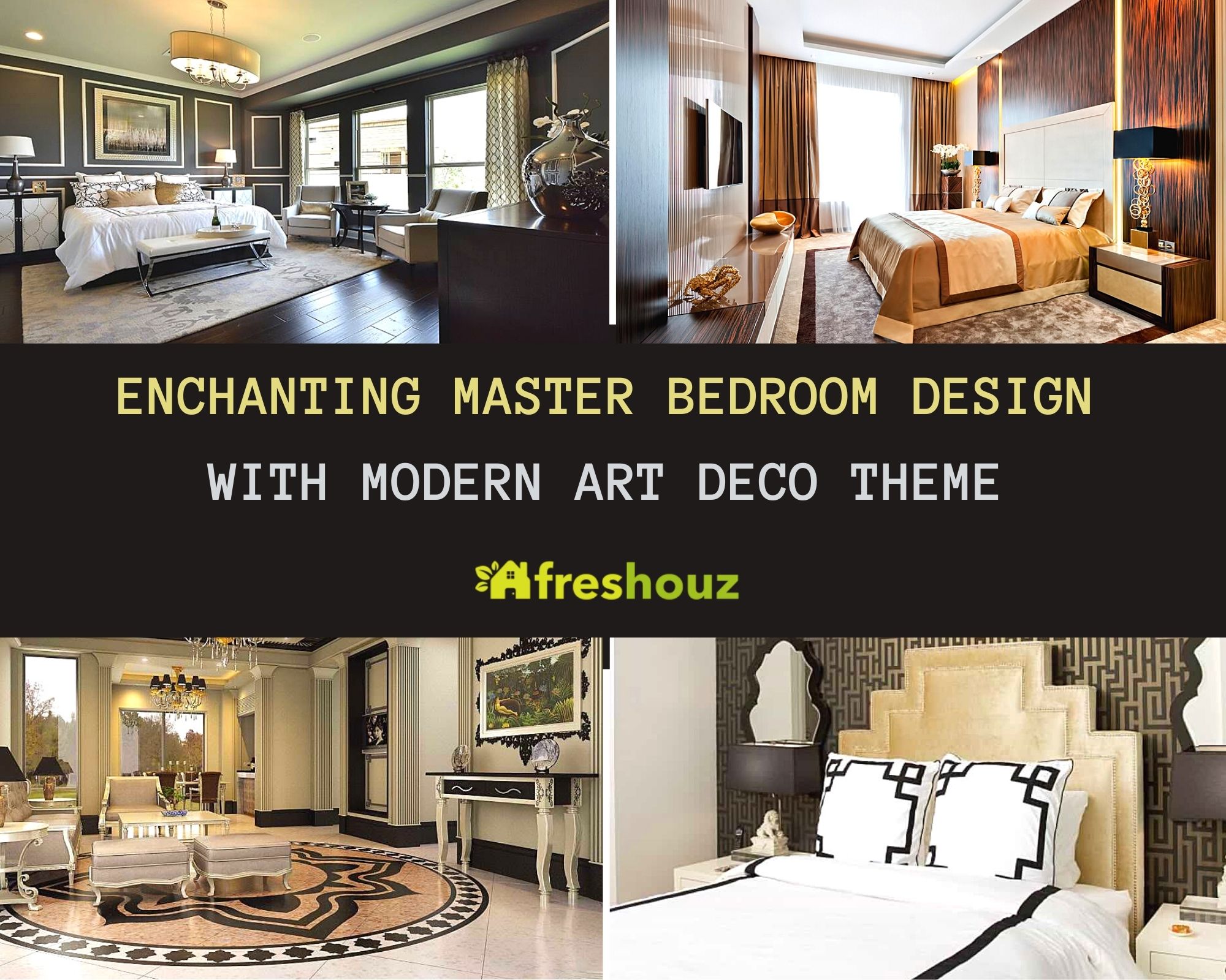 Enchanting Master Bedroom Design With Modern Art Deco Theme