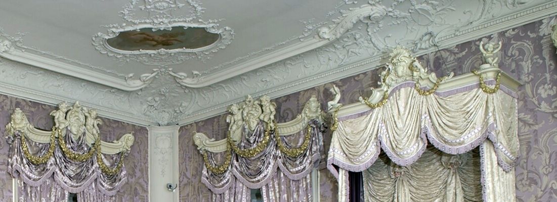 Intricate Patterns In Rococo Style Bedroom