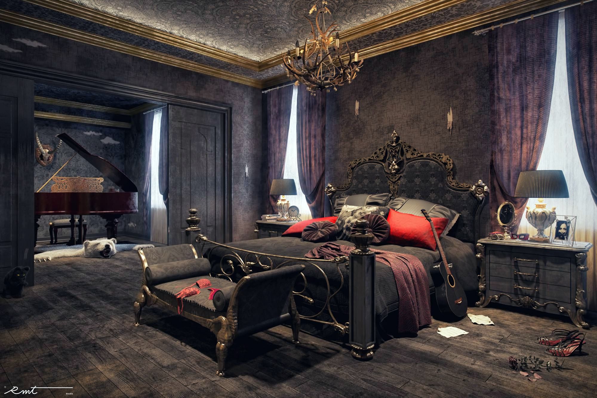 Gothic Living Room From Black Budget
