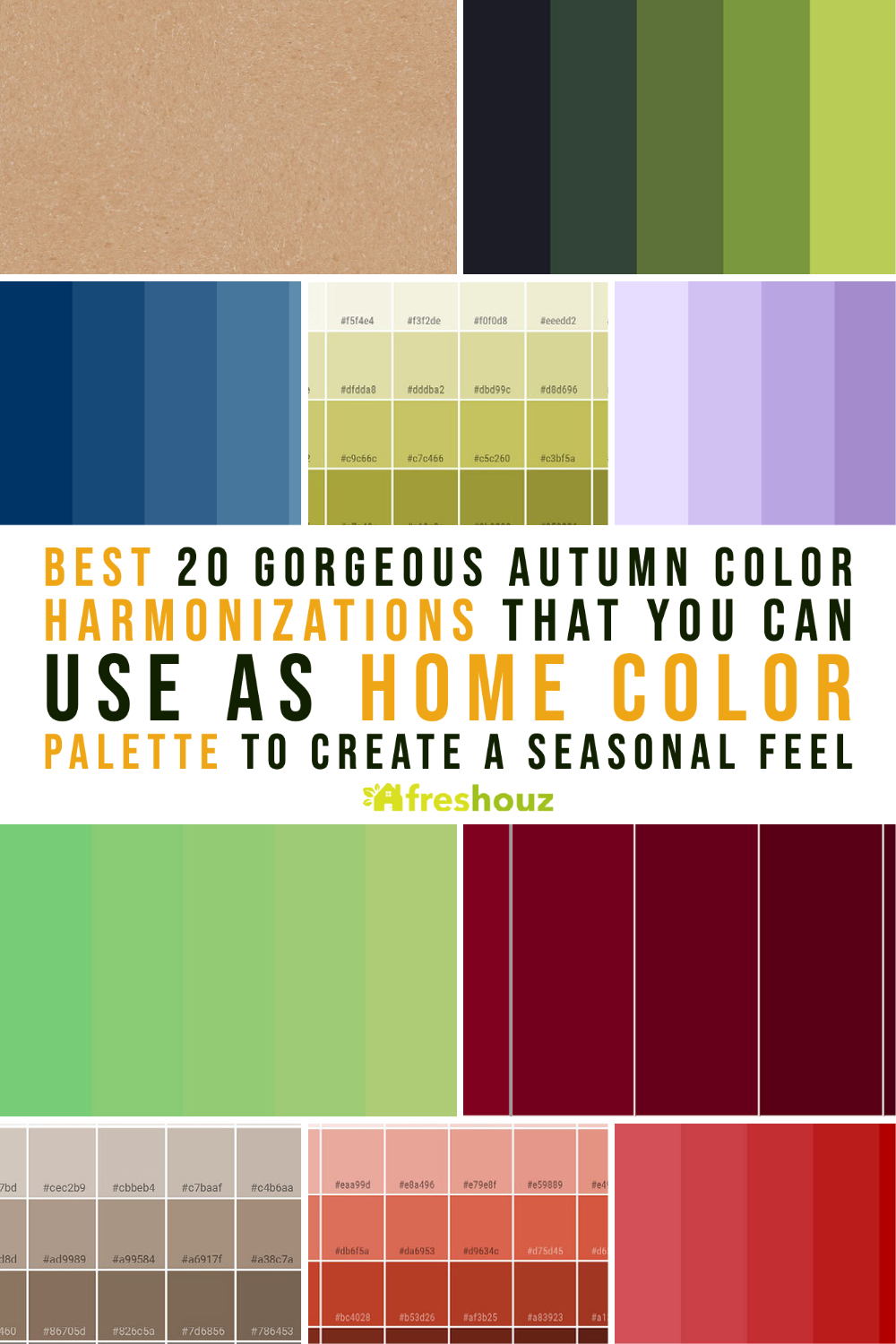 Best 20 Gorgeous Autumn Color Harmonizations That You Can Use As Home Color Palette To Create A Seasonal Feel
