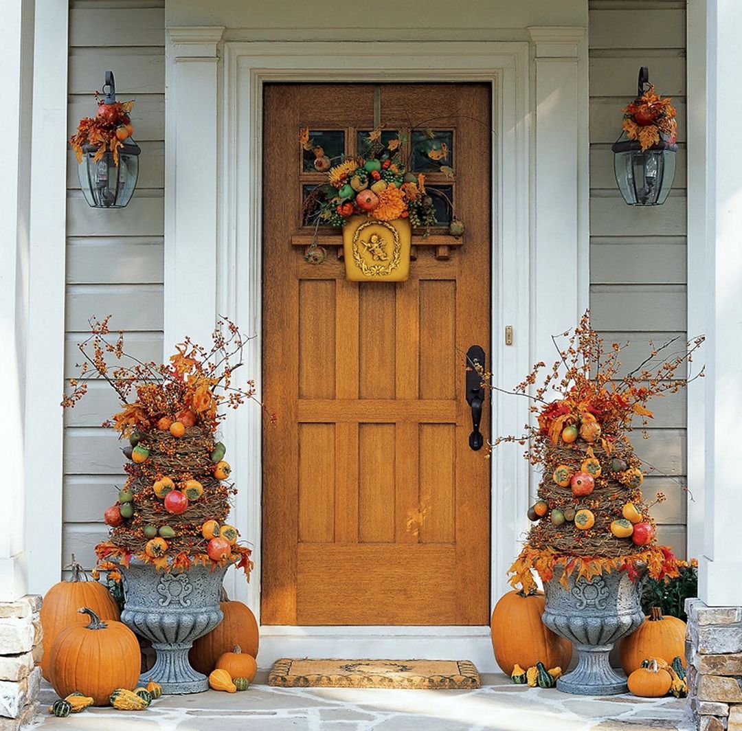 Door Decoration For Thanksgiving From Hogsportstalk