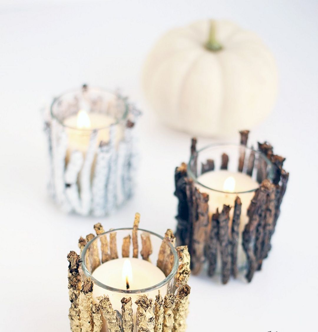 Fall To Holiday Woodsy Votive Holders From Homebnc