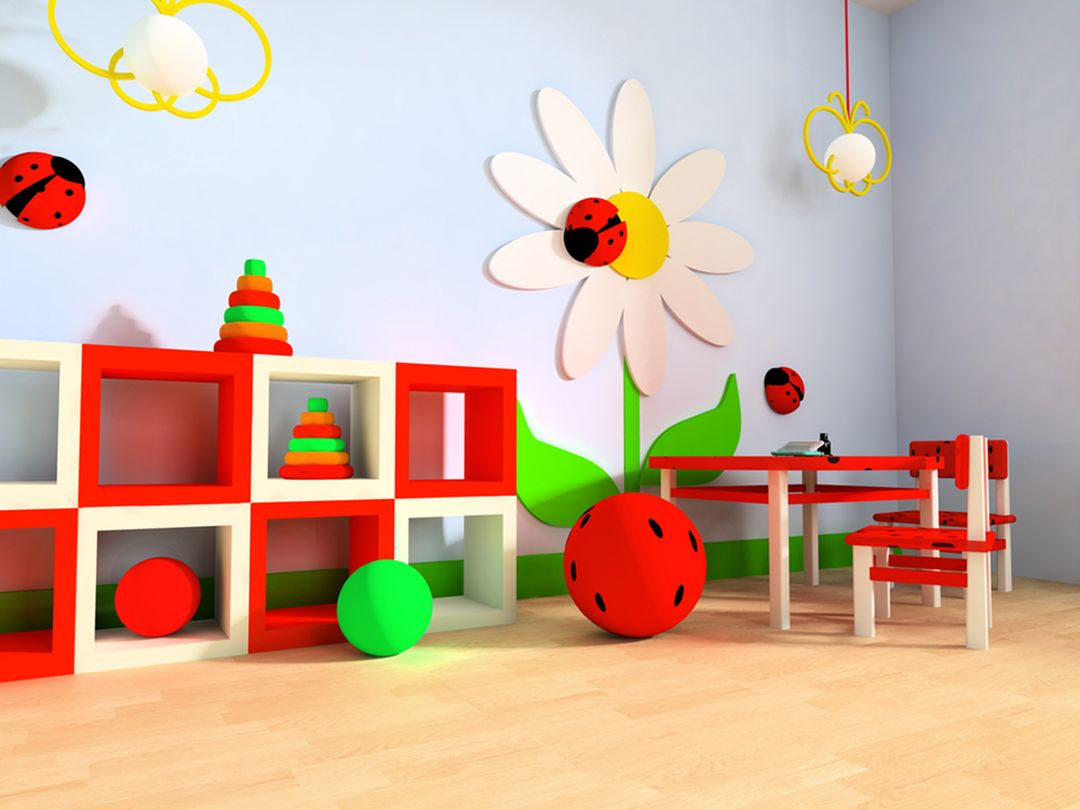 Kids Playroom With Flower And Bug From Househomeworld