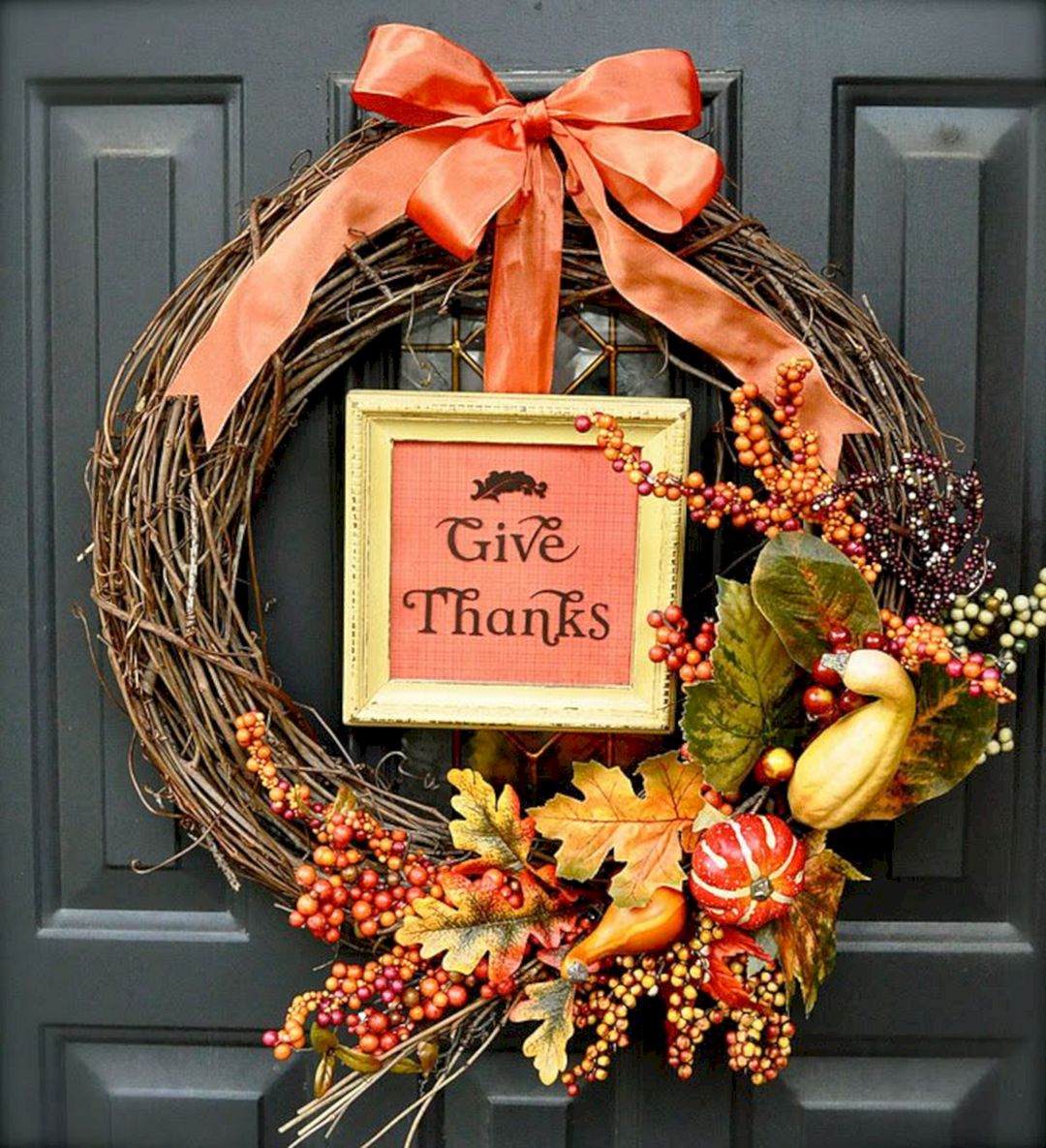 Thanksgiving Autumn Wreath Idea From Littlebirdiesecrets