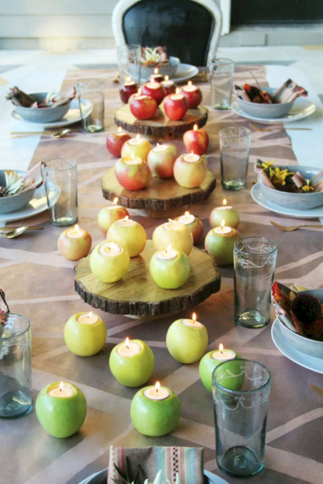 Apple Candle Centerpiece from Countryliving