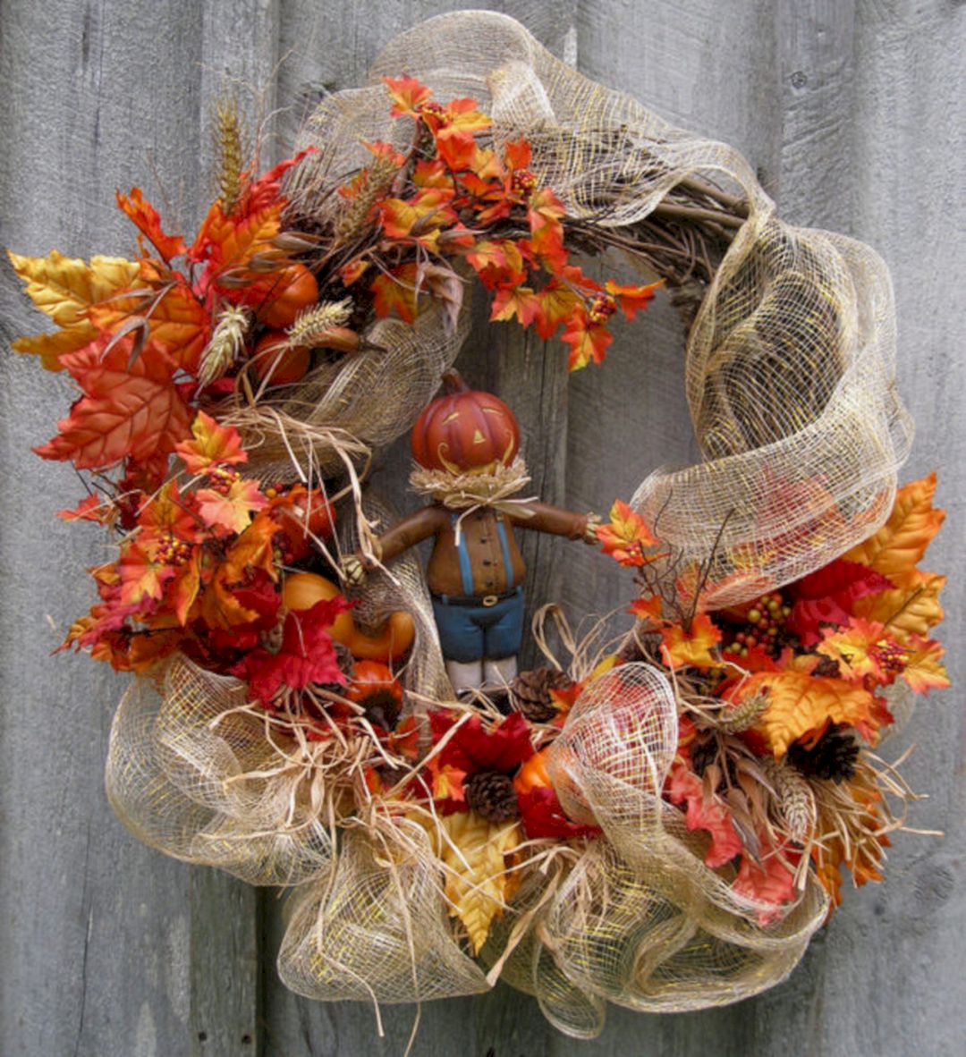 Autumn Wreath In Wall From Lachat